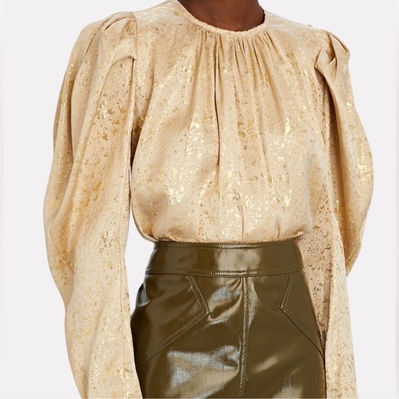 Ulla Johnson Gilded Ballon Sleeve Ivy Blouse in Sand - Picture 12 of 16